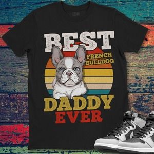 French Bulldog Cute Best Dog Daddy Ever Father's Day Vintage T-shirt
